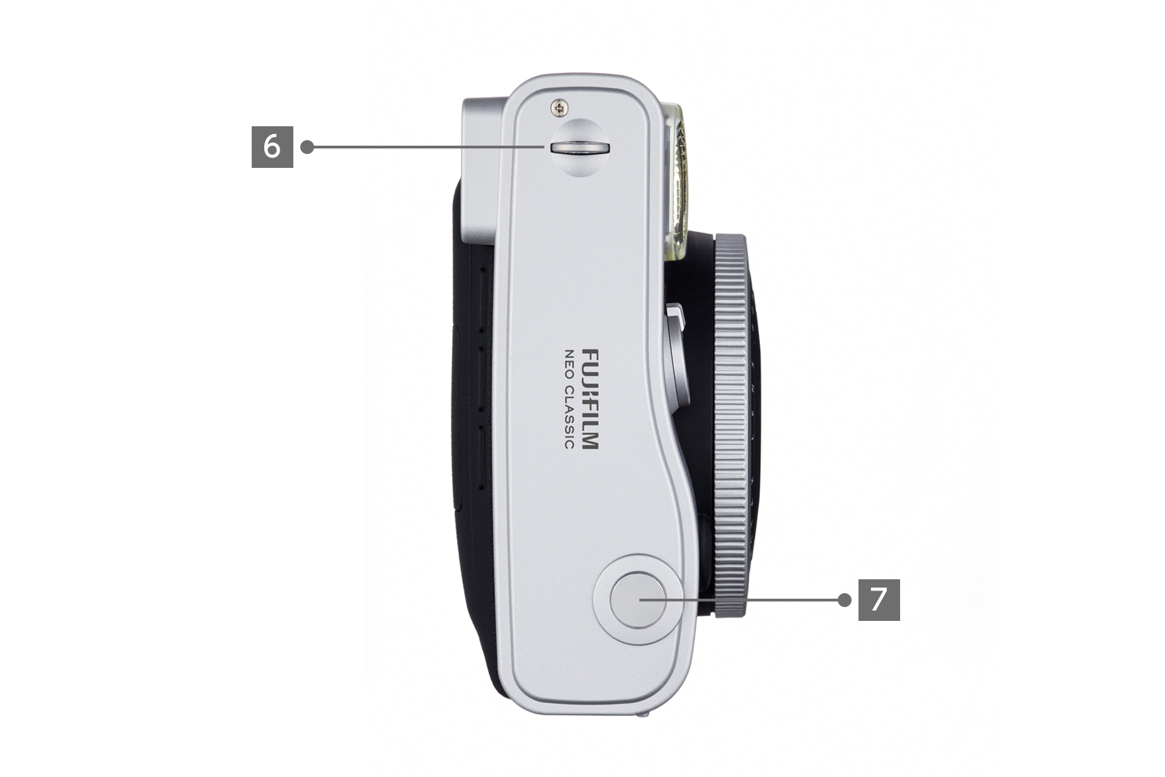 Side View of black Mini 90 camera